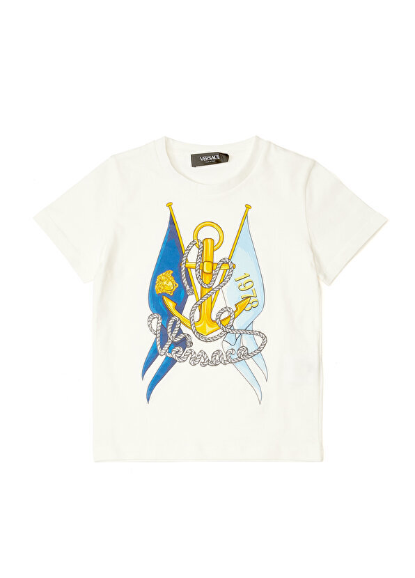 

Белая футболка с логотипом для мальчика Versace
