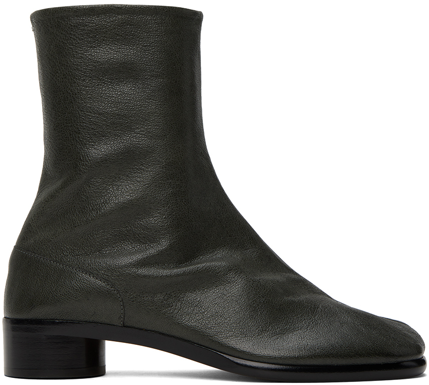 

Серые ботинки таби Темная чайка Maison Margiela
