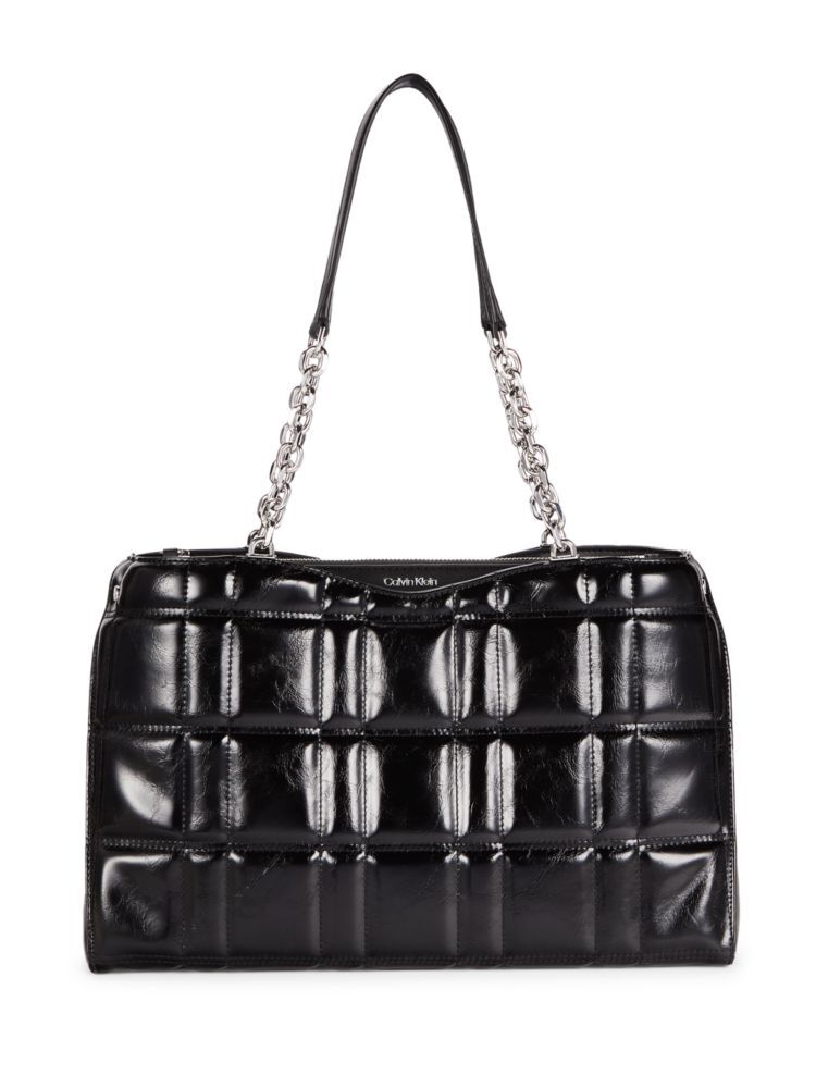 

Стеганая сумка через плечо Nova Calvin Klein, цвет Black Silver