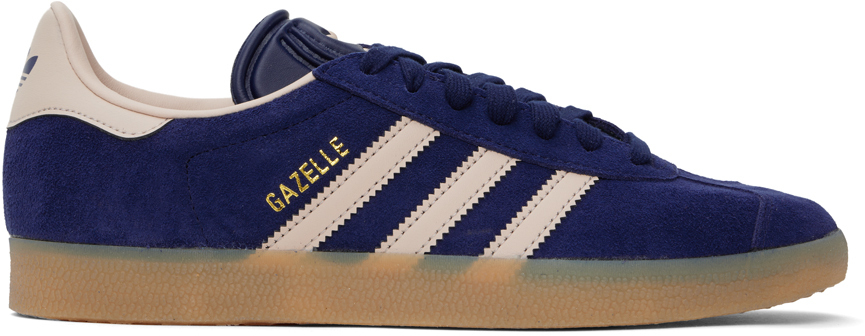 

Темно-синие кроссовки Gazelle Adidas Originals, цвет Night indigo/Wonder taupe S23/Gum