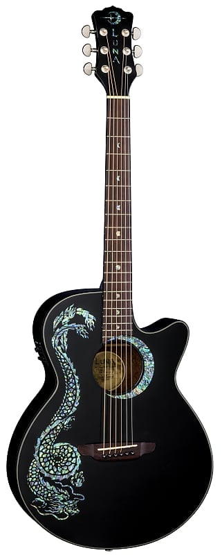 

Акустическая гитара Luna FAU DRA BLK Fauna Dragon Black Acoustic/Electric Guitar - Classic Black