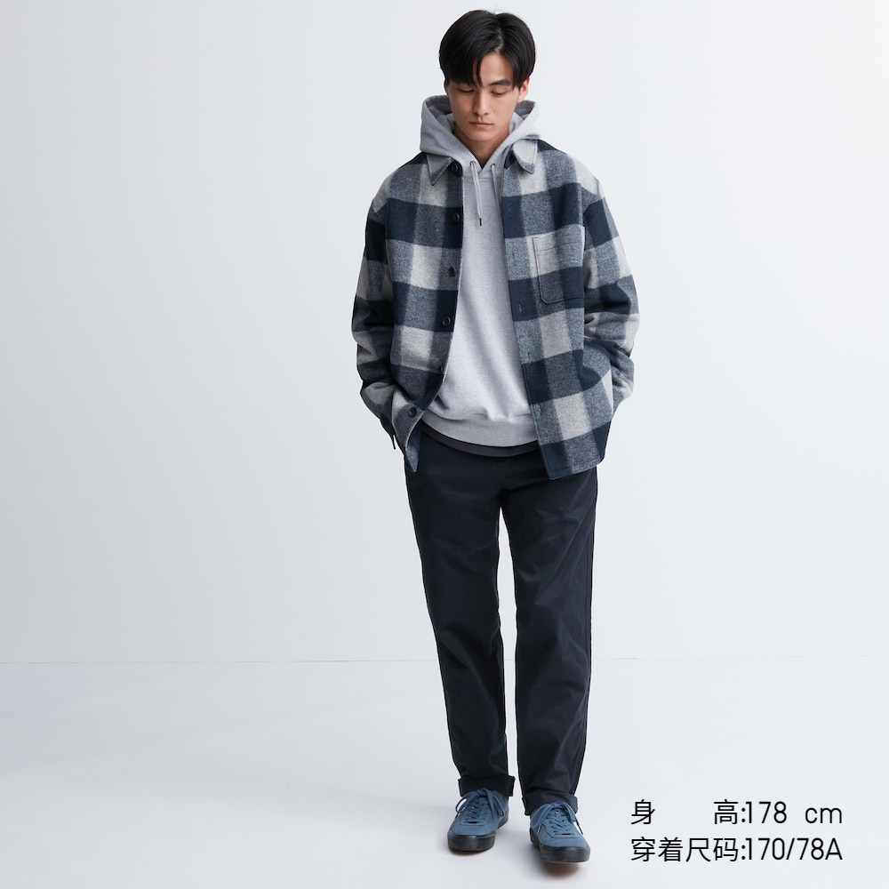 

Мужские/женские прямые брюки Uniqlo со складками из хлопка (повседневные брюки нового стиля)