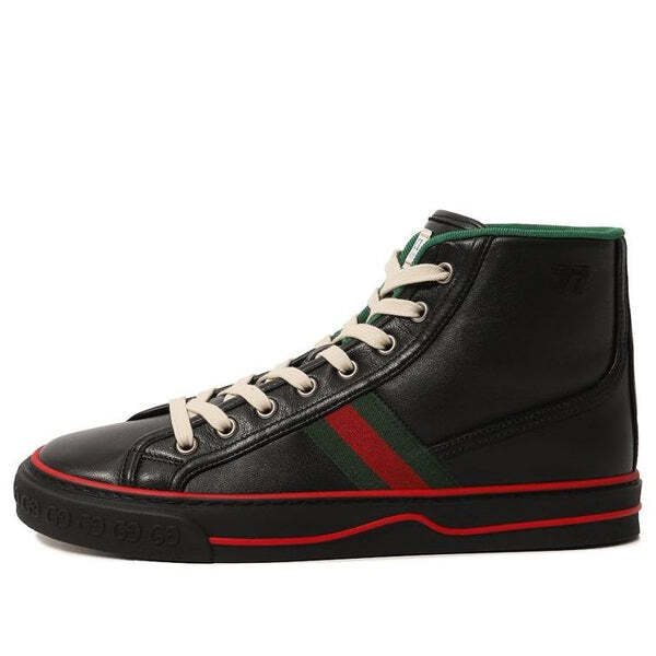 

Кроссовки (WMNS) GUCCI Tennis 1977 High Top Sneakers 'Black Red', черный