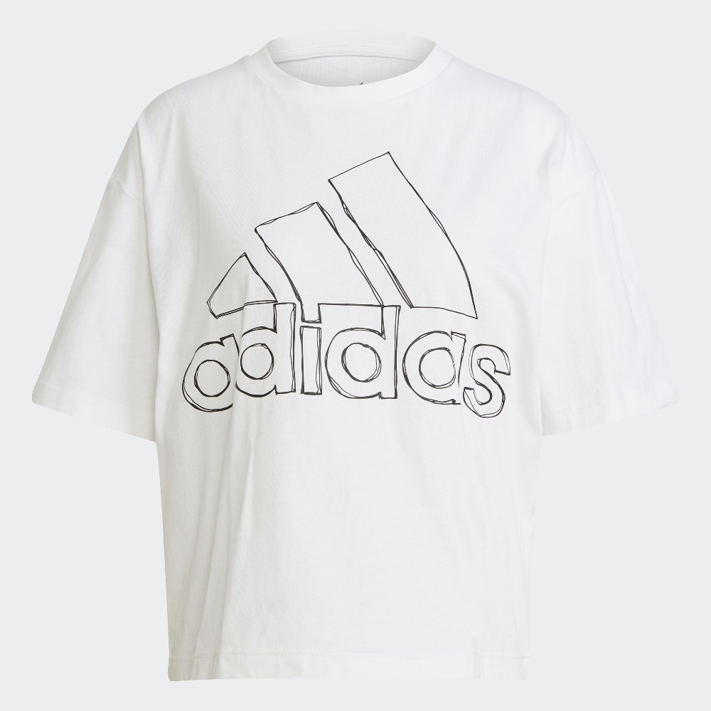 

Футболка Adidas Logo Women's Short Sleeve, белый/темно-серый