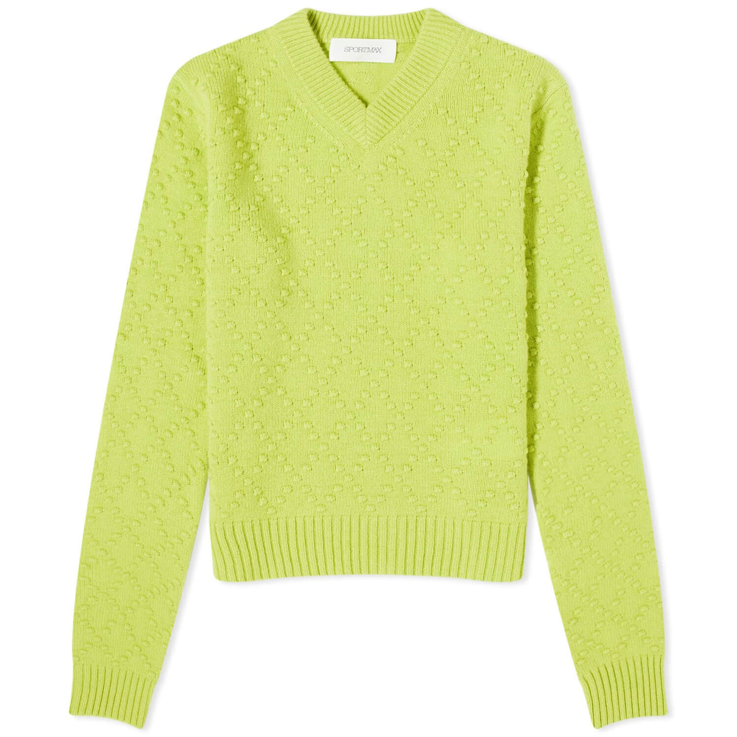 

Джемпер Sportmax Salve V Neck Knit, светло-зеленый