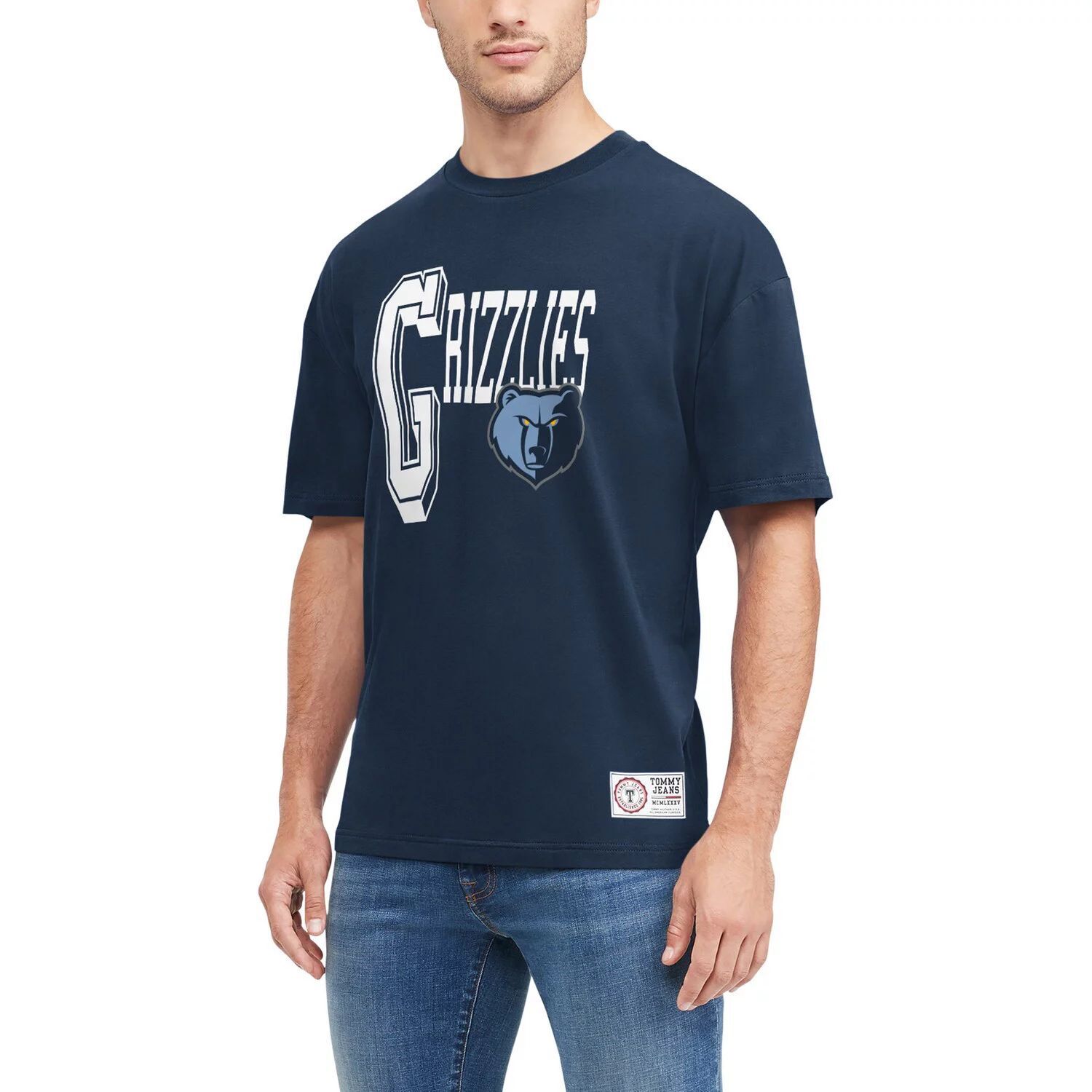 

Мужская темно-синяя футболка Tommy Jeans Memphis Grizzlies Mel Varsity, Синий