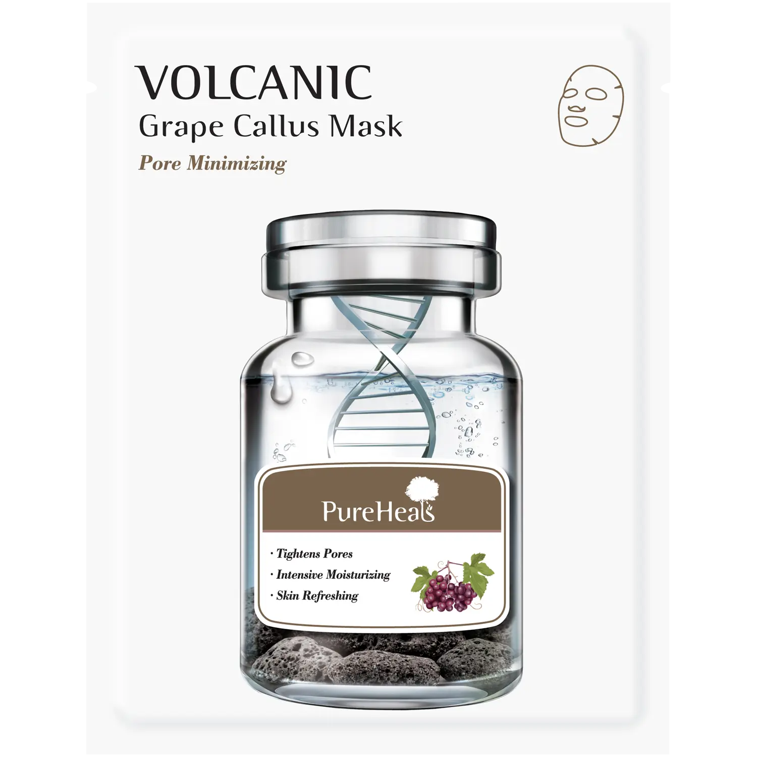 

Pureheals Volcanic сужающая поры маска для лица с вулканическим пеплом, 25 г