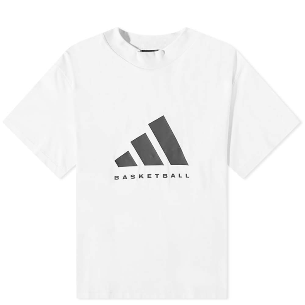 

Футболка Adidas Basketball Short Sleeve Logo, белый