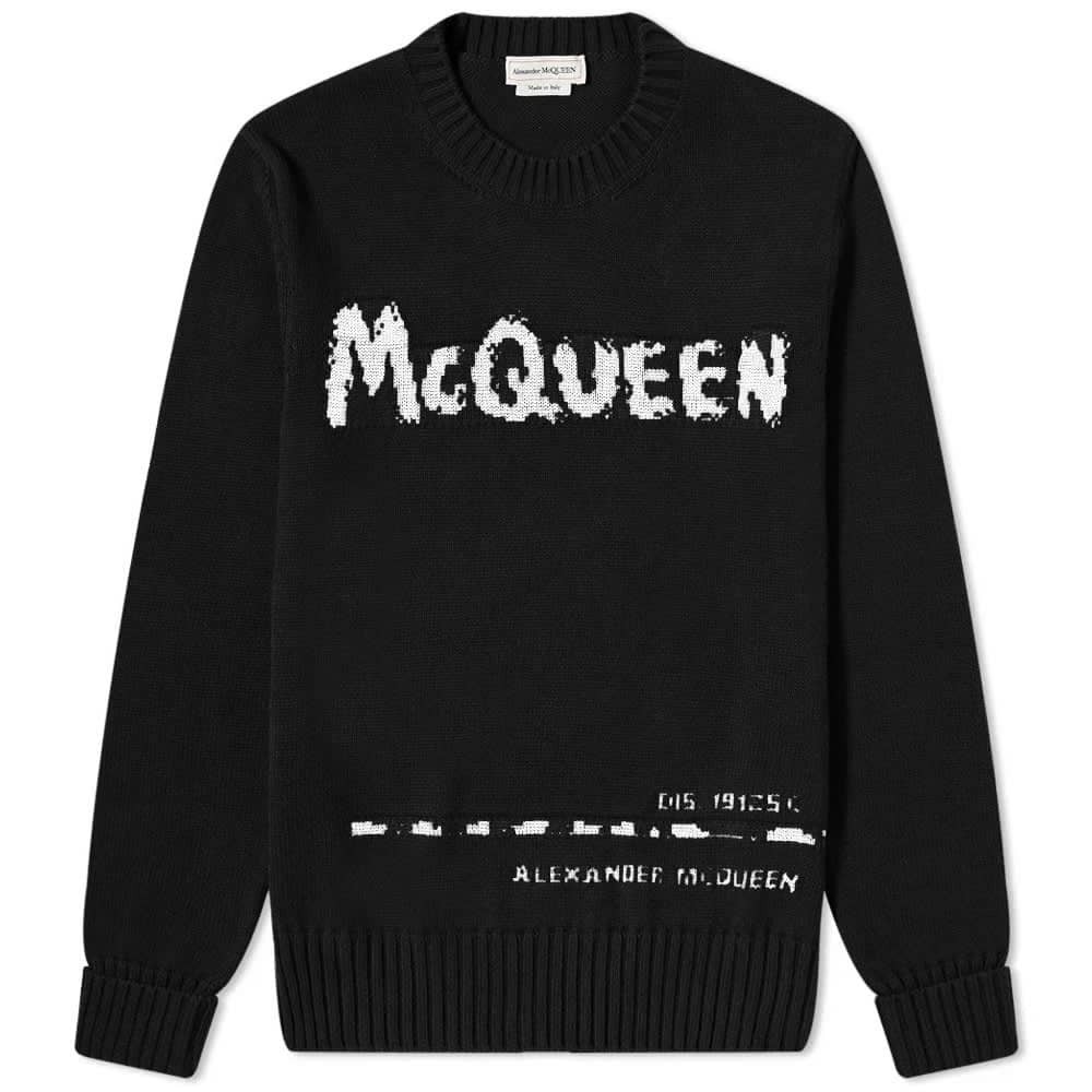 

Джемпер Alexander McQueen Graffiti Logo Crew Knit, Черный