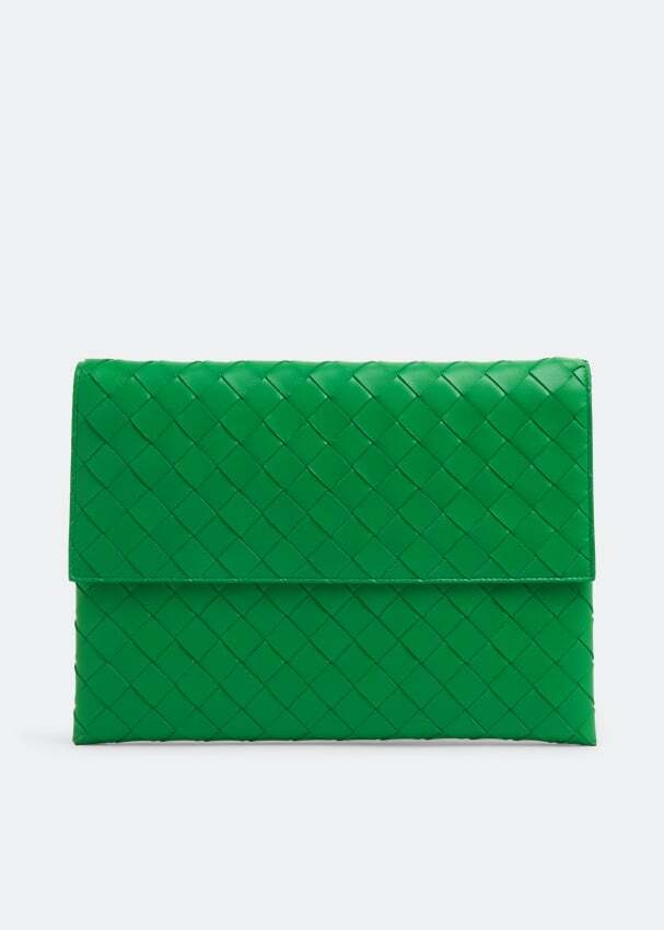 

Клатч BOTTEGA VENETA Flap pouch, зеленый