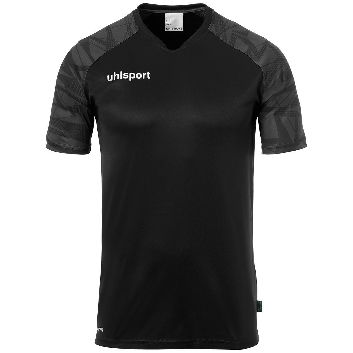 

Тренировочная футболка GOAL 25 JERSEY SHORT SLEEVE UHLSPORT, черный/черный/серый антрацит