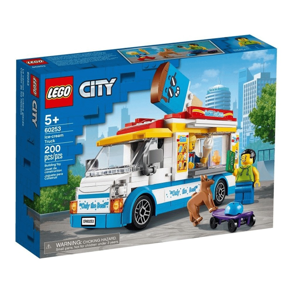 Конструктор LEGO City 60253 Грузовик с мороженым конструктор lego city 60313 грузовик с аттракционом космические горки