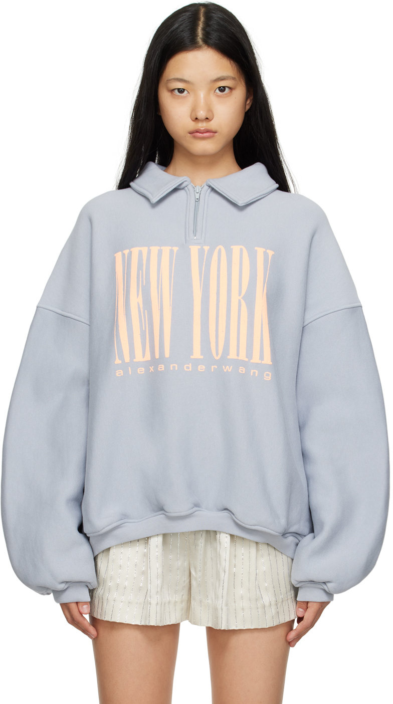 

Синяя толстовка NY Puff Alexander Wang