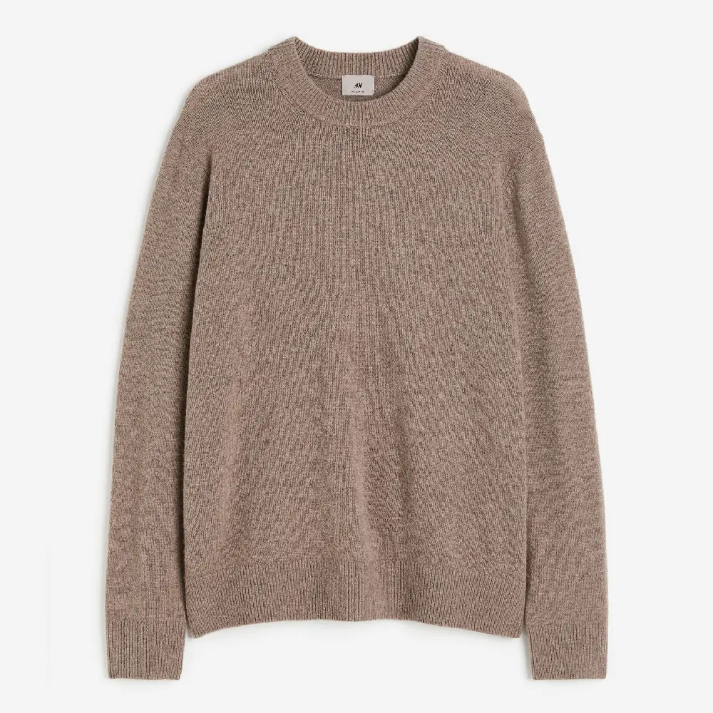 

Свитер H&M Regular Fit Wool, темно-бежевый
