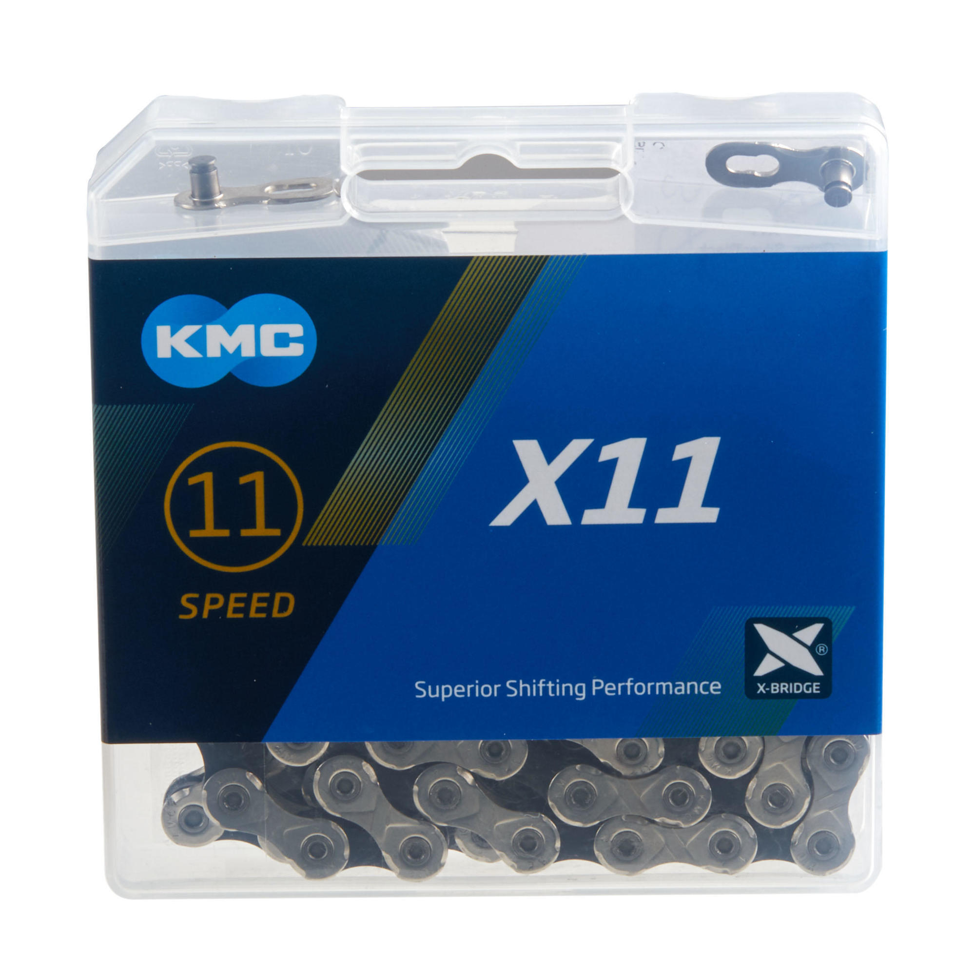 Цепь 11 скоростей KMC серебристая, светло-серый цепь kmc модель x11 118 звеньев 11 скоростей