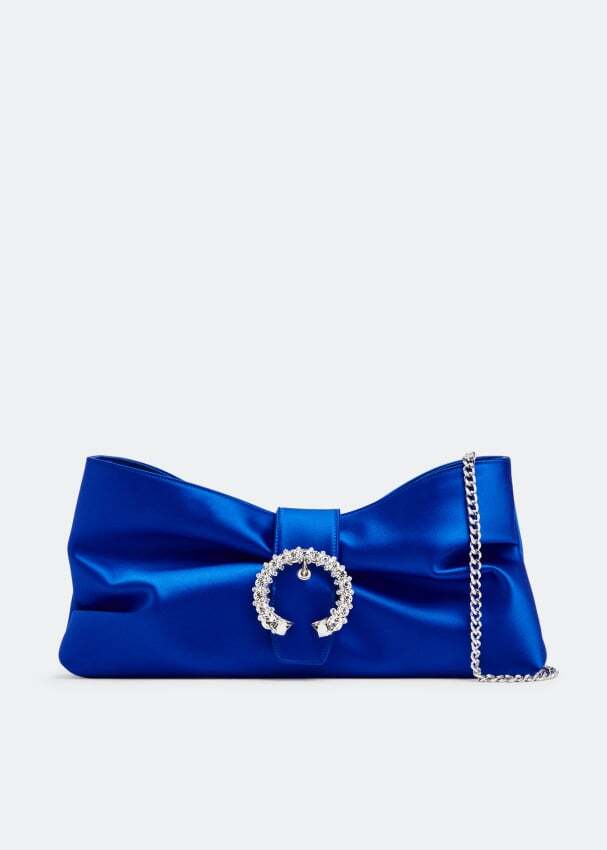 

Клатч JIMMY CHOO Madeline soft clutch, синий