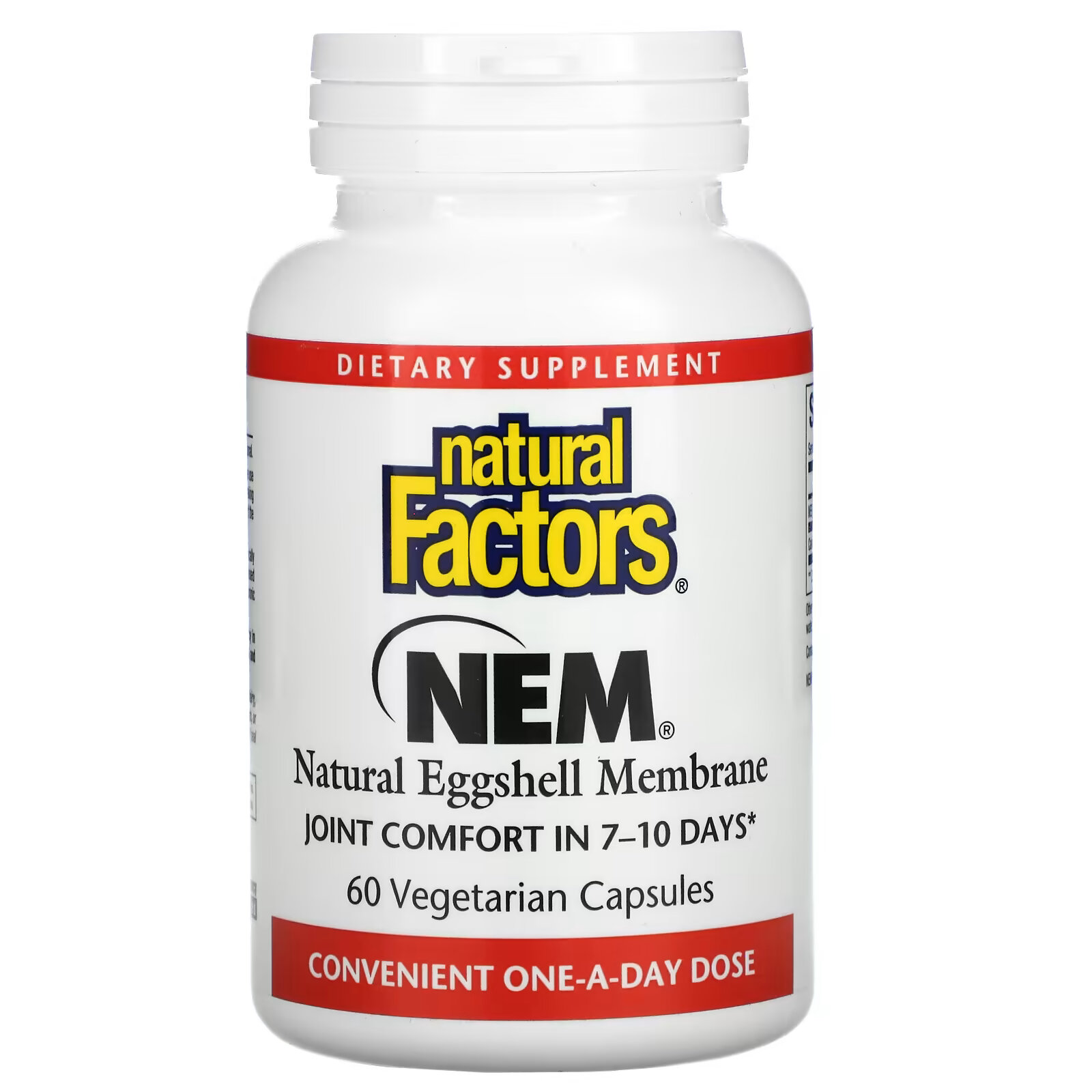 Natural Factors, NEM, натуральная оболочка из яичной скорлупы, 60 вегетарианских капсул natural factors nem натуральная оболочка из яичной скорлупы 30 вегетарианских капсул