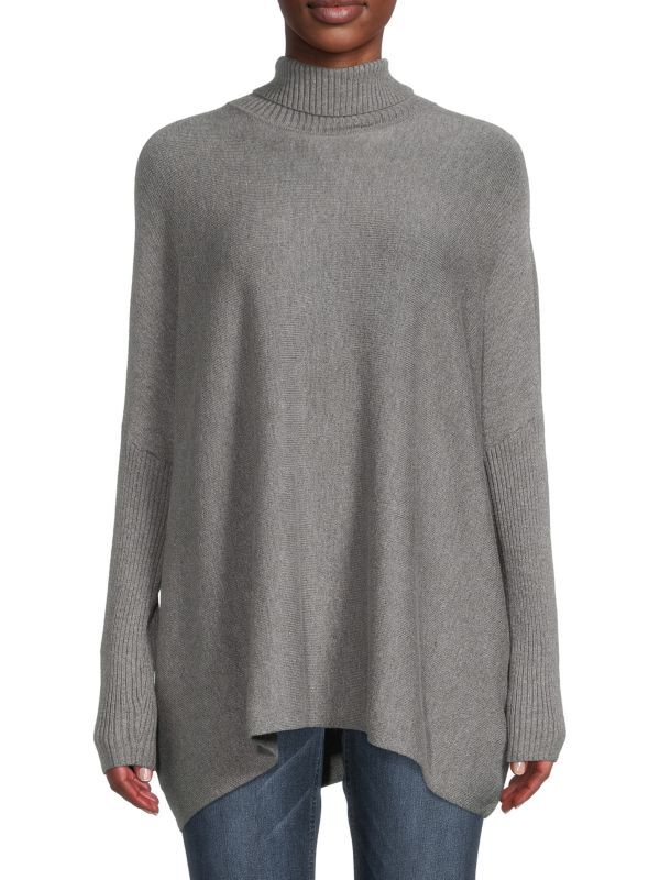 

Свитер-пончо с высоким воротником Joseph A Medium heather grey, Серый