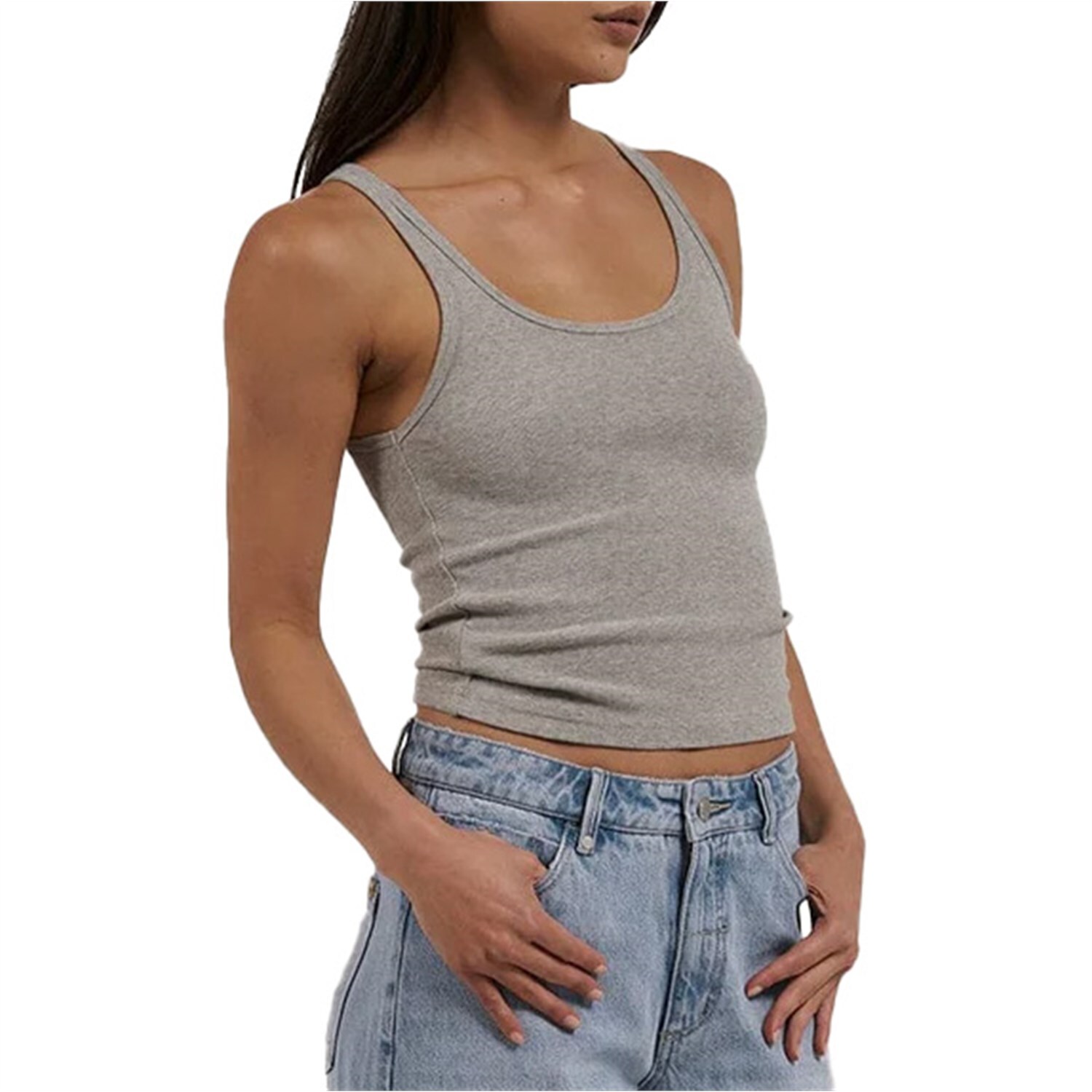 Топ Thrills Sydney Plunge Tank, цвет Grey Marle