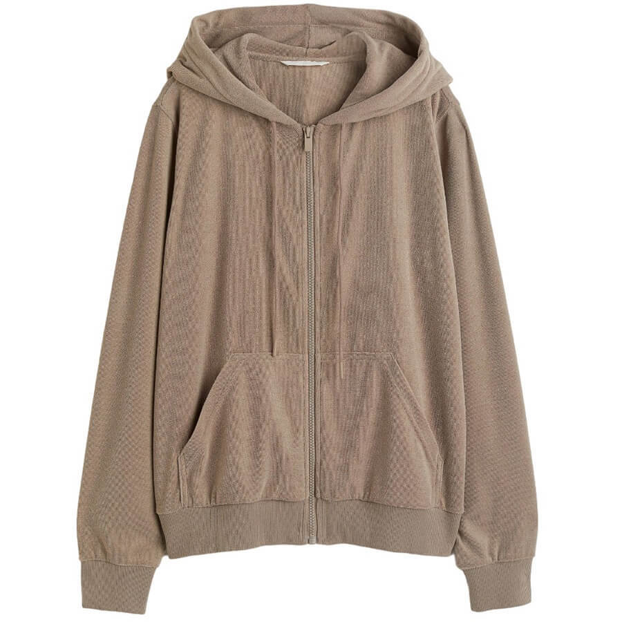 

Толстовка H&M Terry Hooded, серо-коричневый