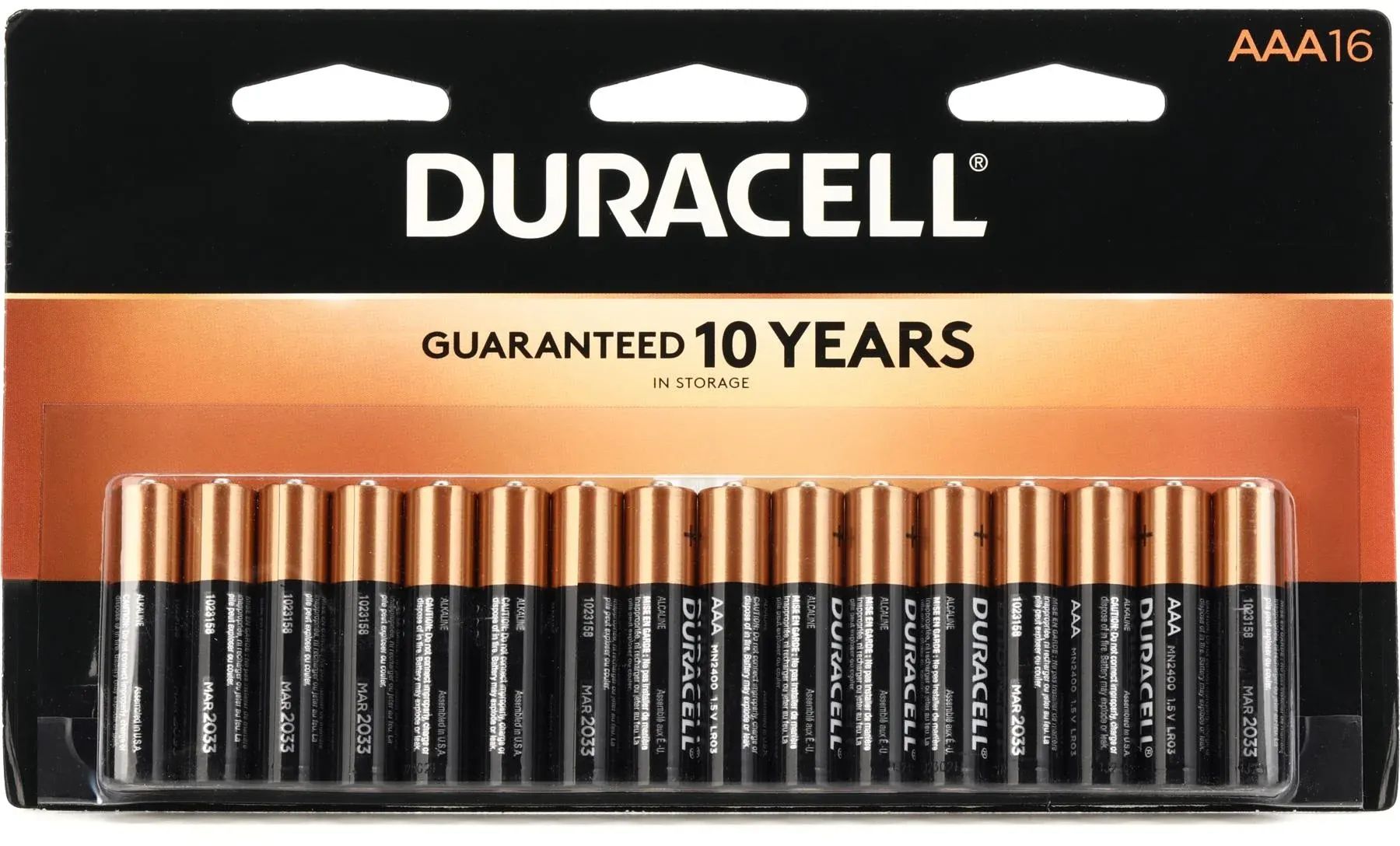 

Щелочная батарейка Duracell Coppertop AAA (16 шт.)