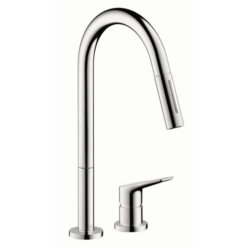 

Смеситель для кухни Hansgrohe Axor 34822801 Citterio Pull-Down, steel optic