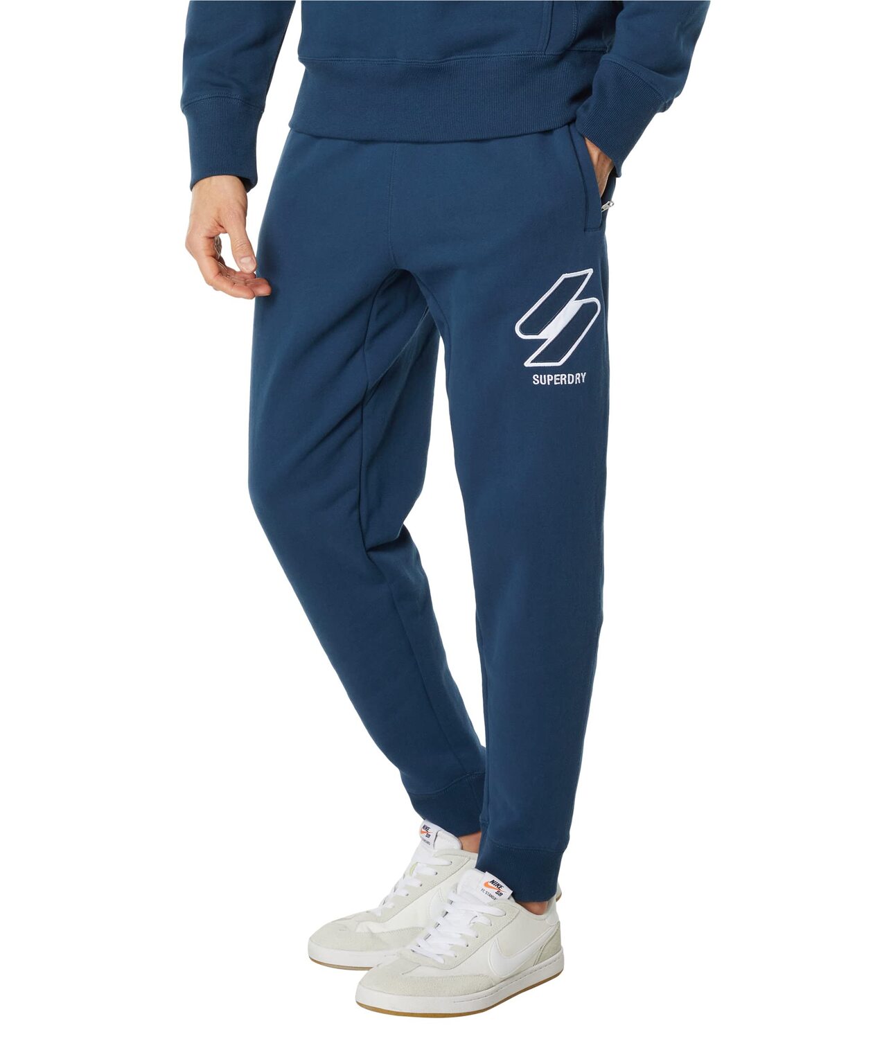 

Брюки прямого кроя Superdry, Code SL Classic Applique Joggers, Синий