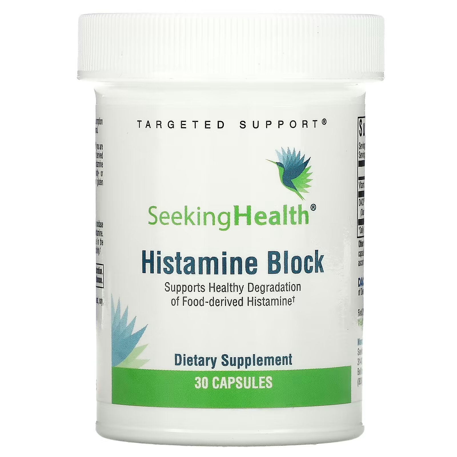 Seeking Health Блокада гистамина, 30 капсул seeking health блокатор с гистамином 90 капсул