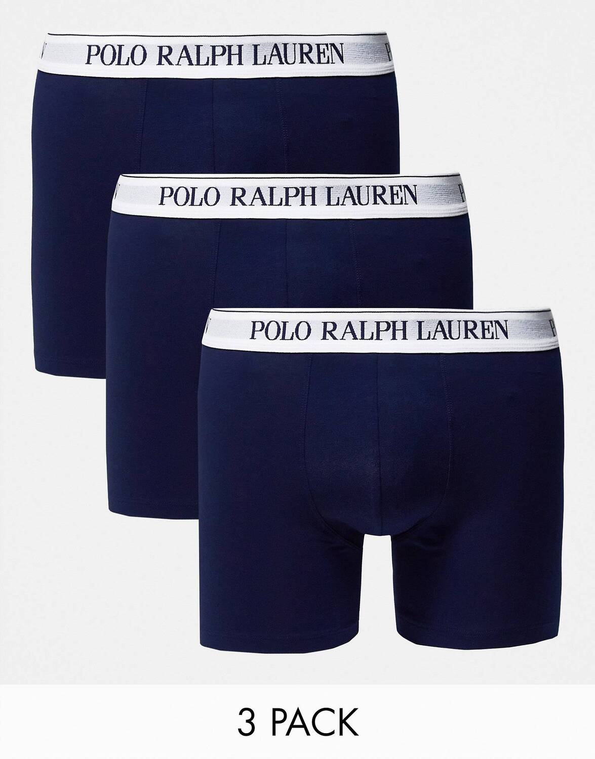 

Комплект из трех темно-синих трусов Polo Ralph Lauren с поясом с контрастным логотипом