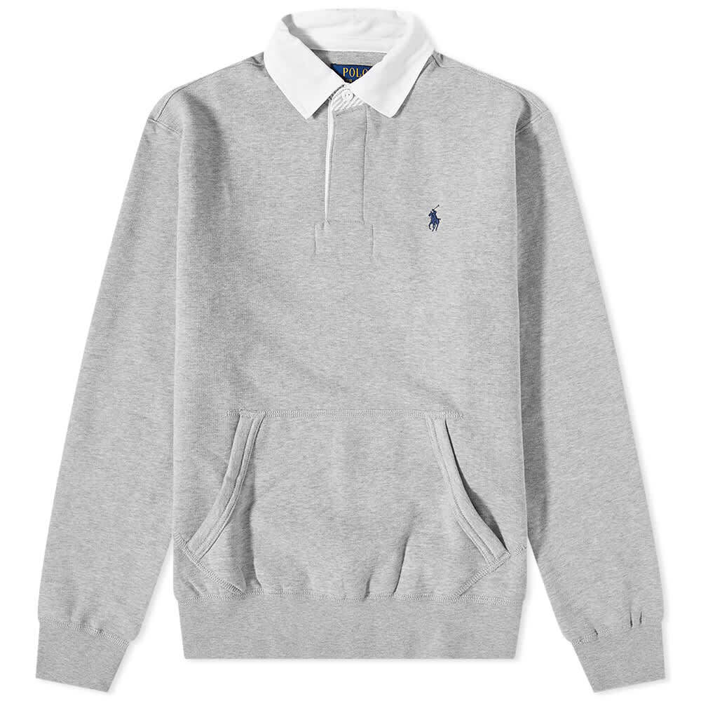 

Футболка Polo Ralph Lauren Kangaroo Pocket Jersey Rugby Shirt, Серый