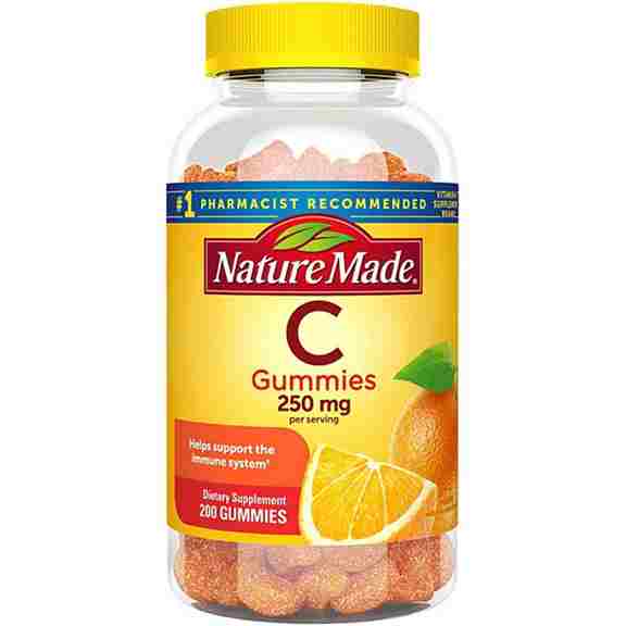 Витамин С Nature Made Vitamin C 250 мг, 200 жевательных конфет nature s bounty жевательные конфеты с витамином с со вкусом апельсина 250 мг 80 жевательных конфет 125 мг на жевательную конфету
