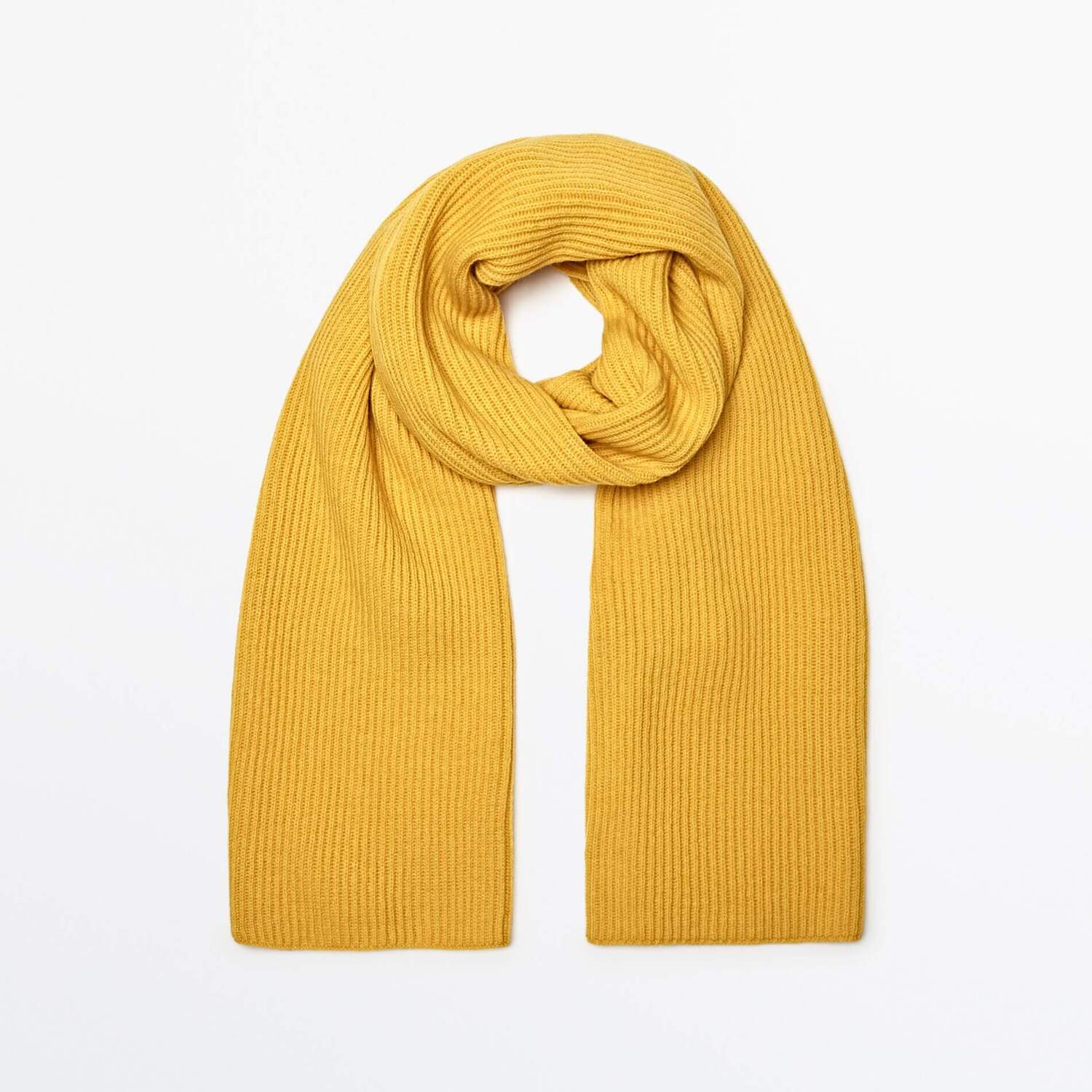 

Шарф Massimo Dutti Wool and Сashmere, желтый