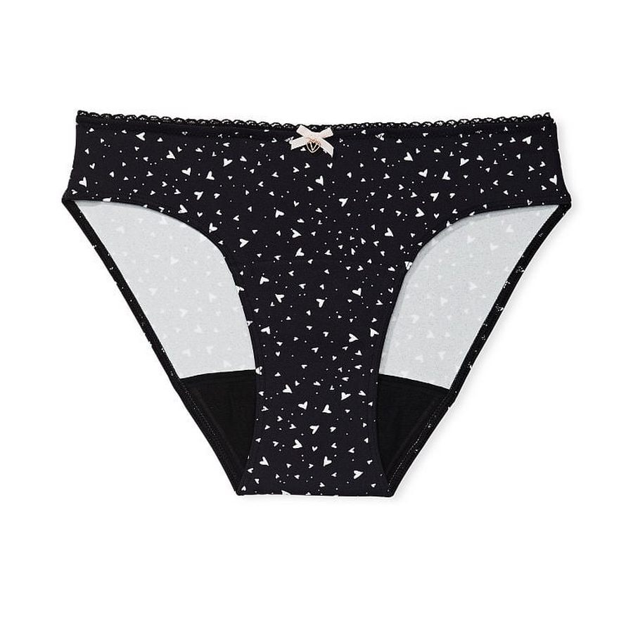 

Трусы Victoria's Secret Body By Victoria Smooth Period Bikini, черный/белый