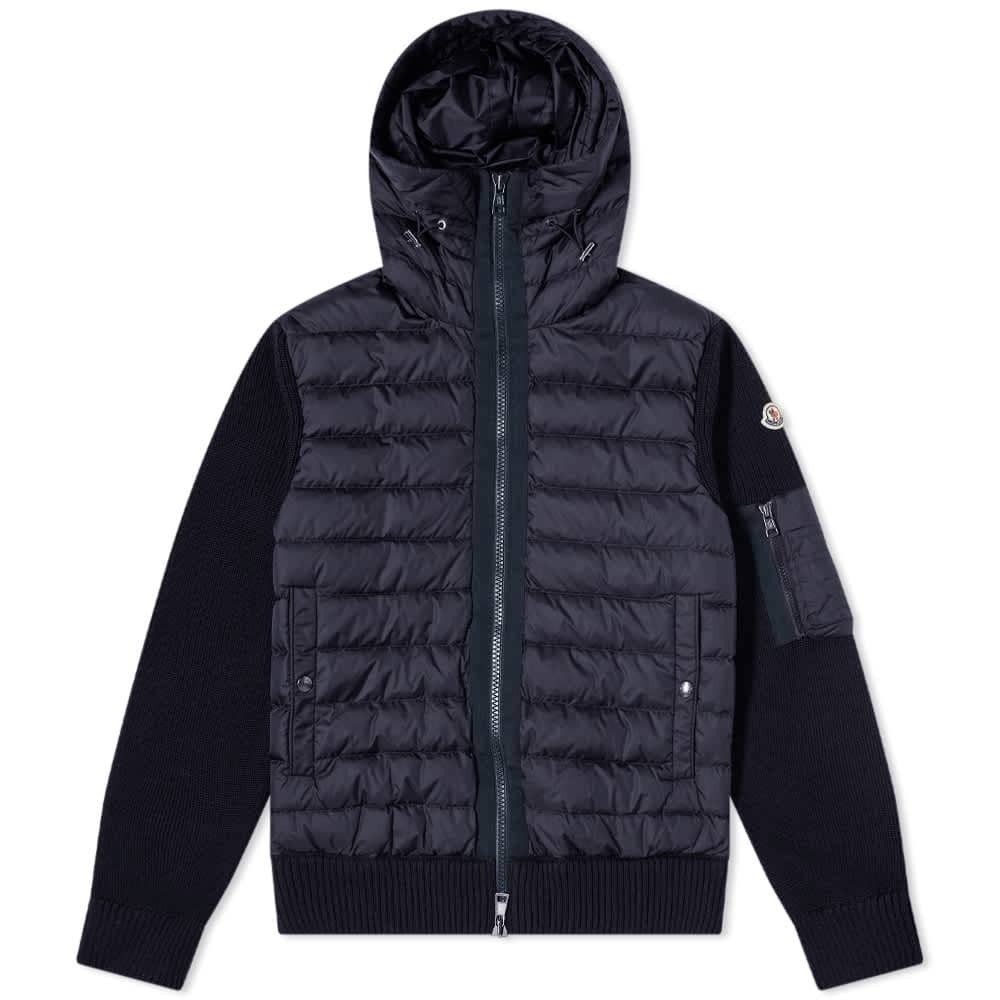 

Пуховая вязаная куртка с капюшоном Moncler, Черный