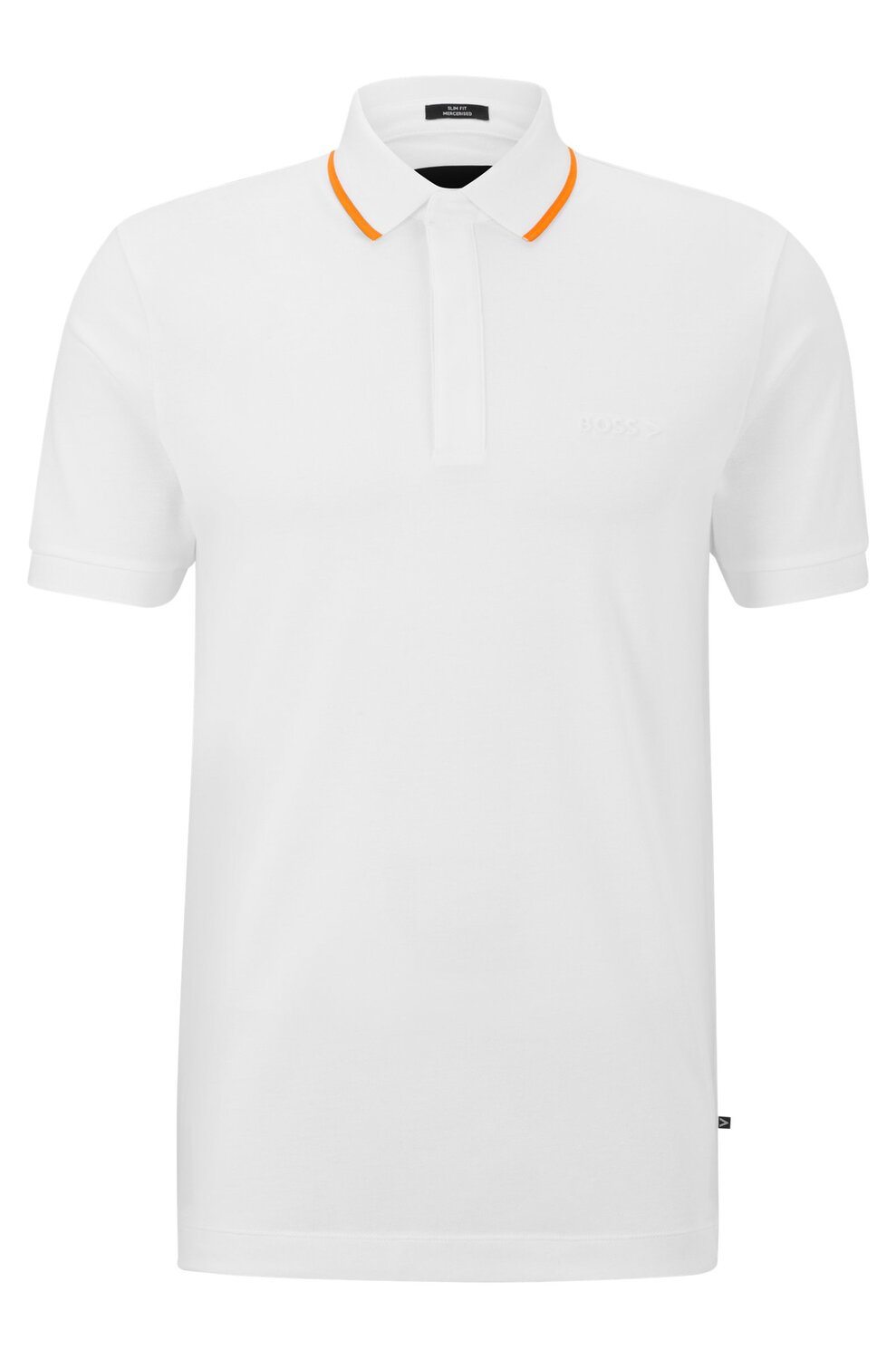 

Футболка поло Boss Slim-fit In Cotton Piqué With Logo, белый