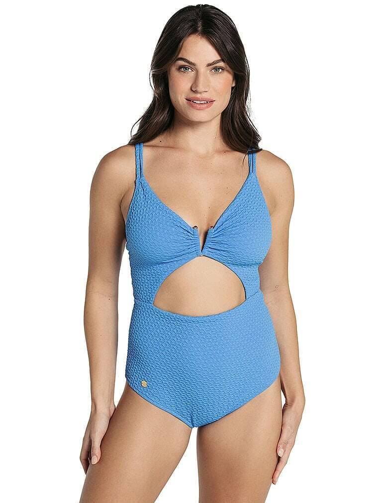

Купальник Leonisa Shapewear Cutout One-Piece Slimming, голубой, Синий