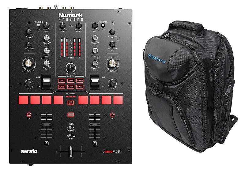 

Numark Scratch 24-битный 2-канальный микшер Serato DJ Pro DVS Scratch + рюкзак Scratch+RVBACKPACK