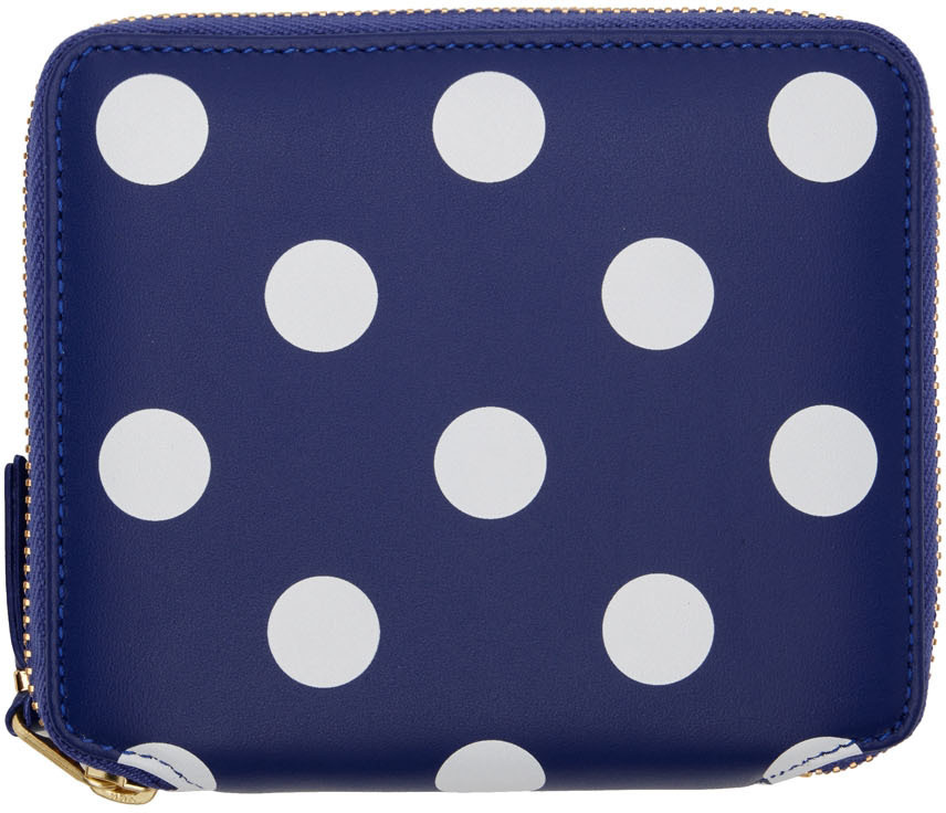 

Кошелек на молнии темно-синего цвета в горошек Comme des Garçons Wallets