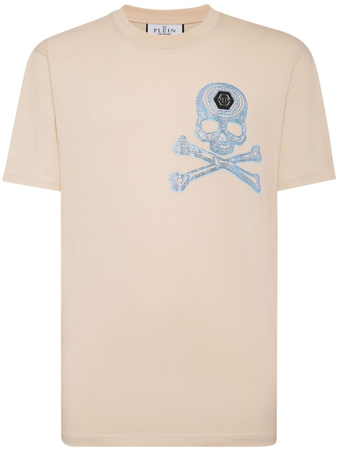 

Philipp Plein футболка с декором Skull, нейтральный цвет