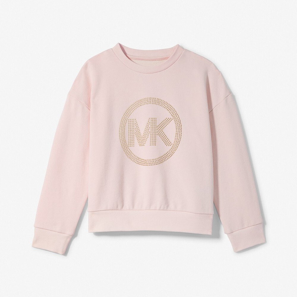 

Свитшот Michael Kors Kids Studded Logo Cotto, розовый