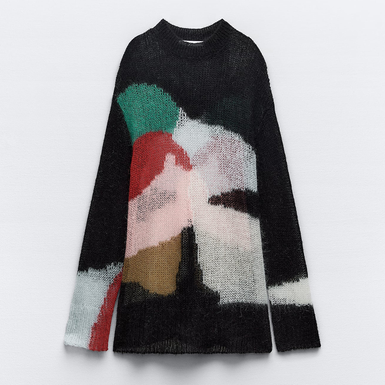 

Свитер Zara Colour Block Open Knit, мультколор