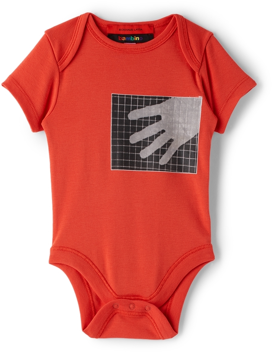 

SSENSE Exclusive Baby Red Romper Bambino Eckhaus Latta