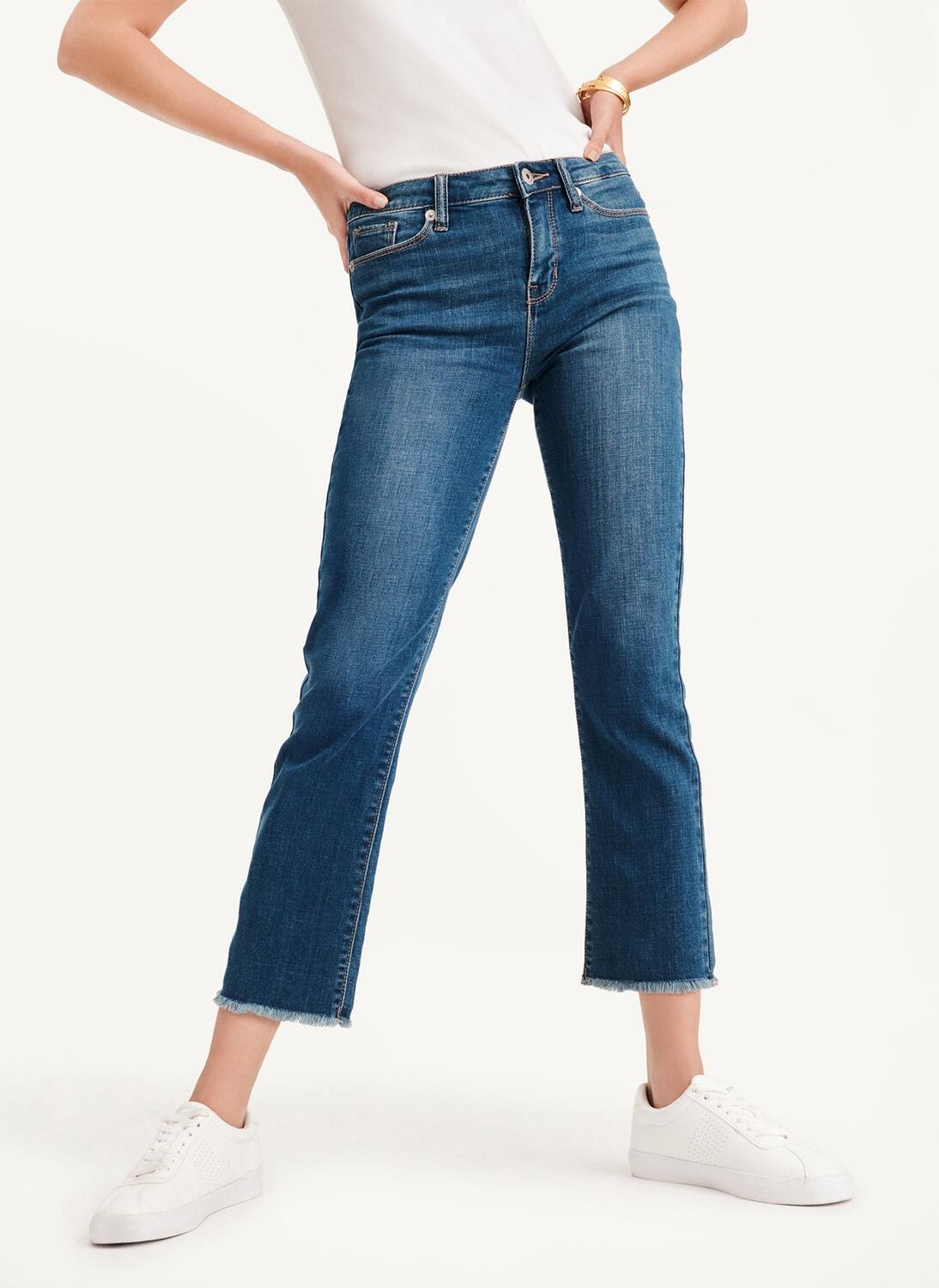 

Джинсы Slim Straight Crop DKNY, Синий