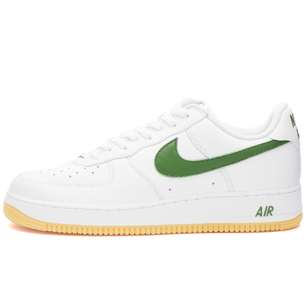 Кроссовки Nike Air Force 1 Low Retro Qs, белый/зеленый/желтый