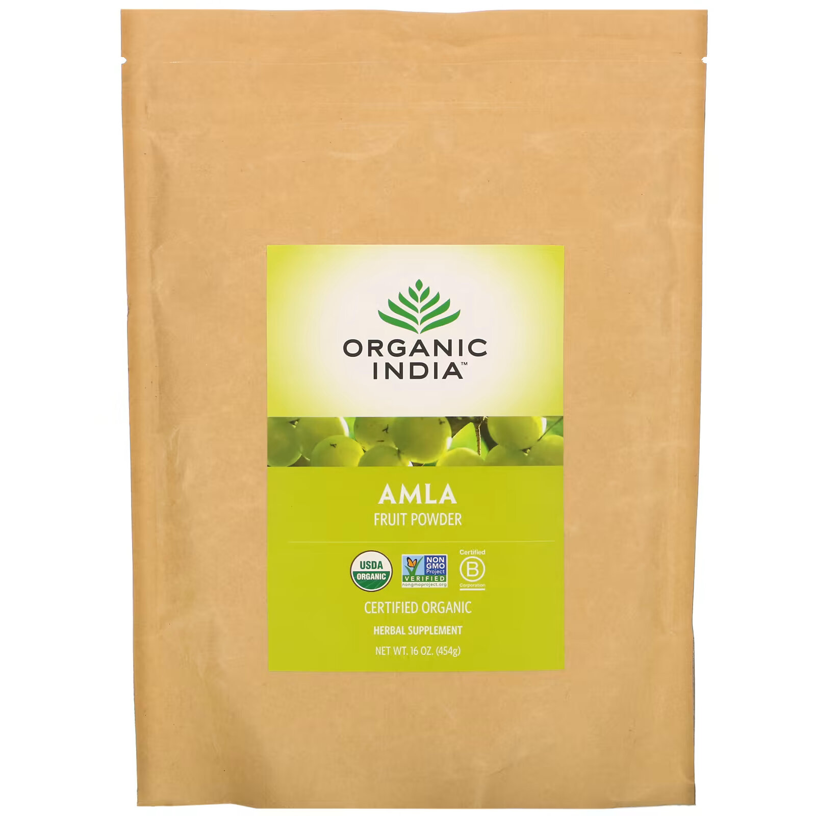 Organic India, Порошок фруктов амлы, 454 г (16 унций) quest nutrition порошок mct 16 унций 454 г