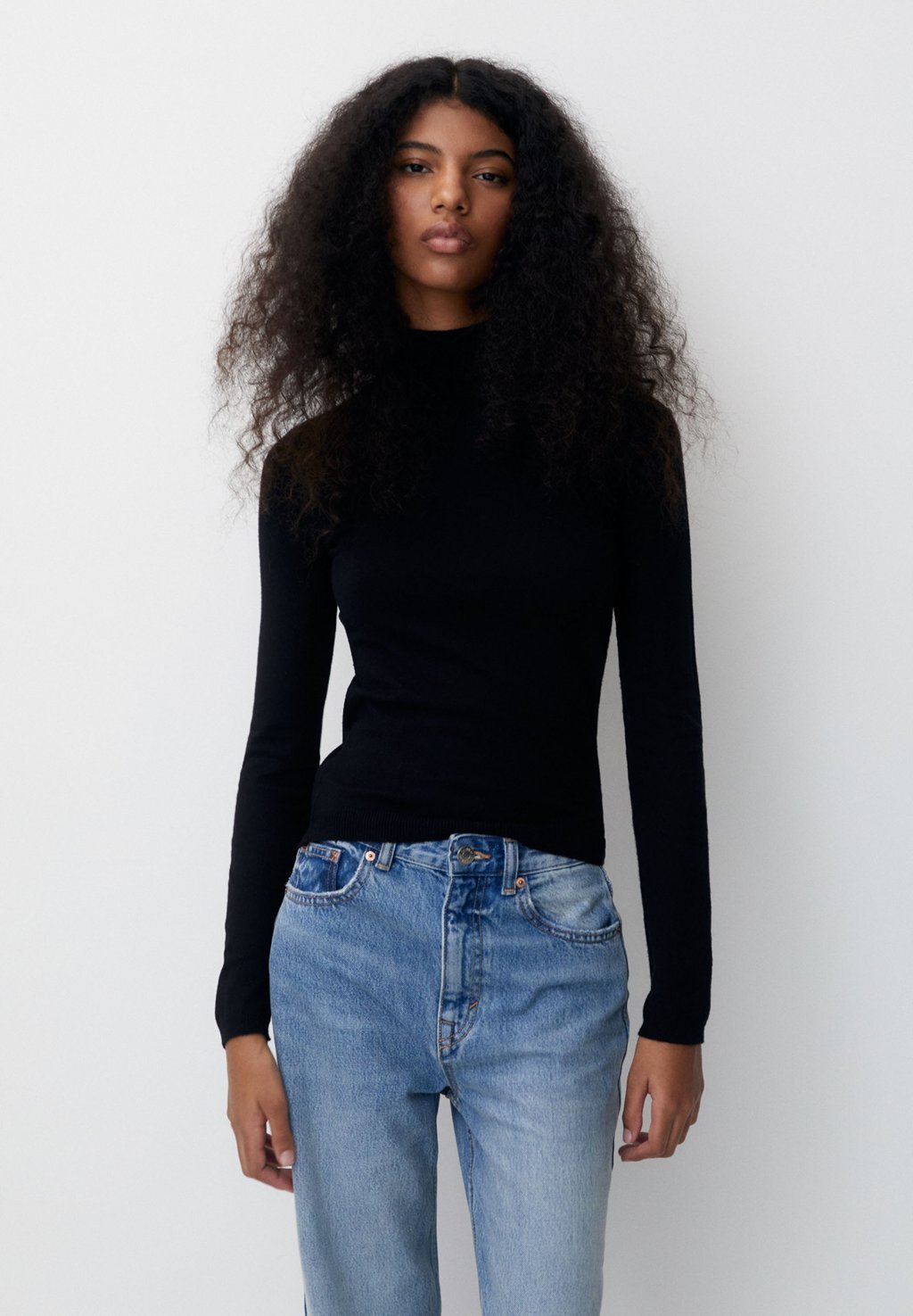 

Свитер Long Sleeve PULL&BEAR, черный