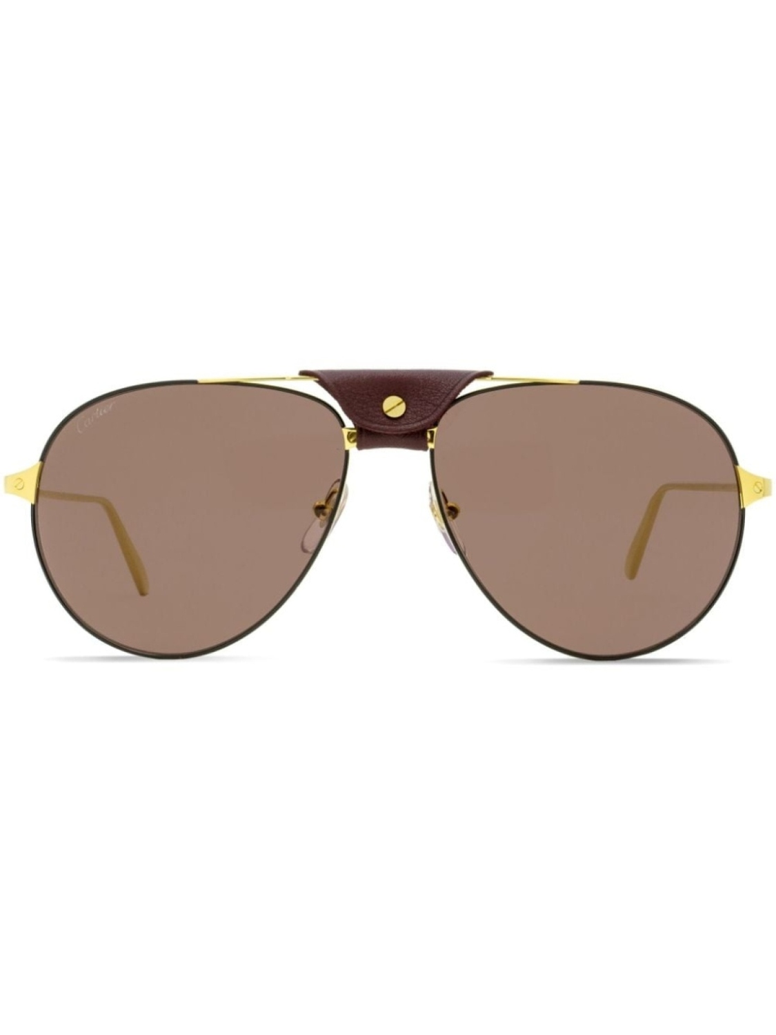 

Cartier Eyewear солнцезащитные очки-пилоты Santos de Cartier, золотистый
