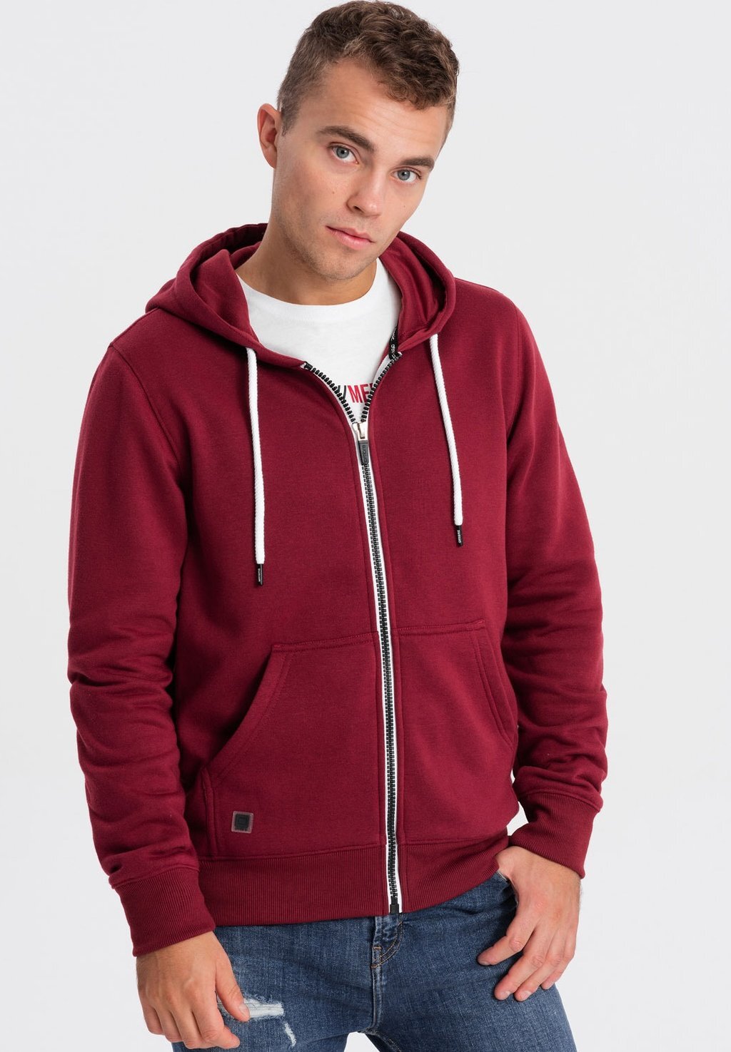 

Толстовка на молнии Ssbz-0118 Ombre, цвет burgundy