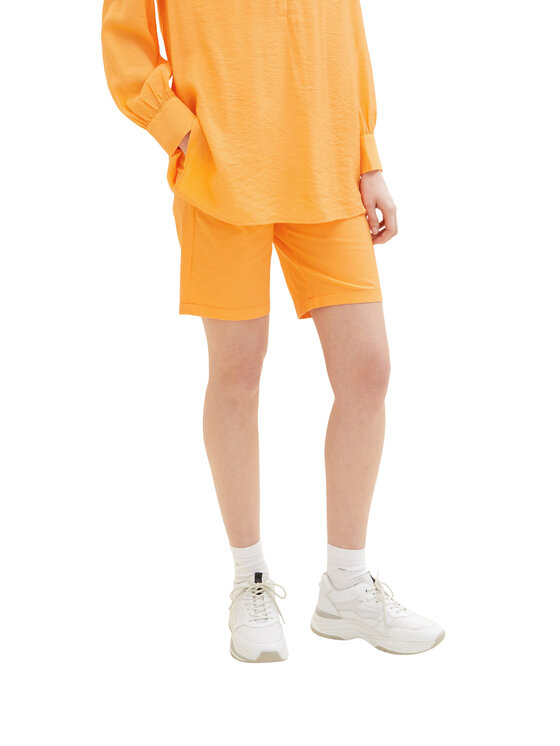 Тканевые шорты стандартного кроя Tom Tailor, оранжевый свитер оранжевый стандартного кроя tom tailor denim оранжевый
