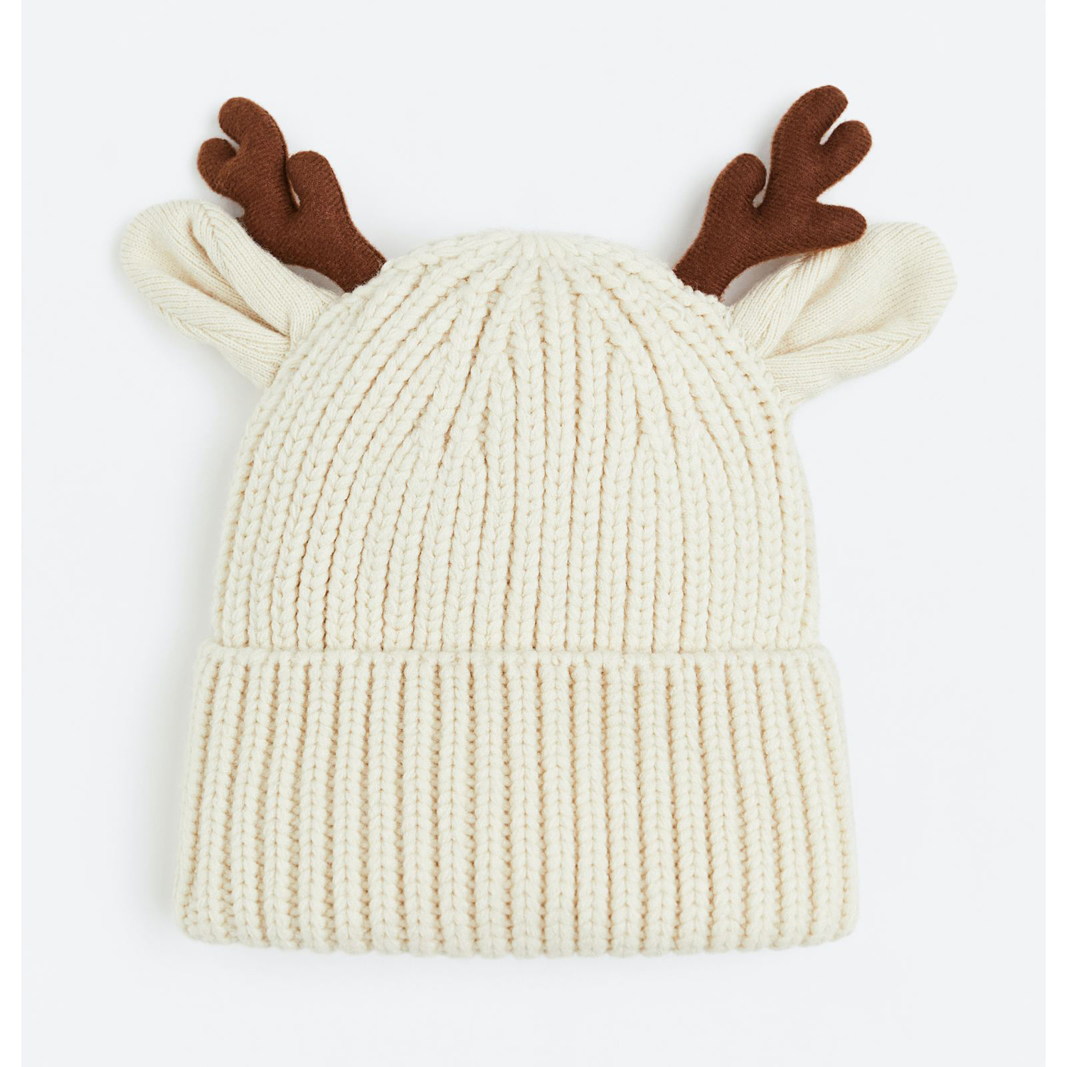 

Ребристая шапка для девочки H&M Reindeer, cветло-бежевый/коричневый